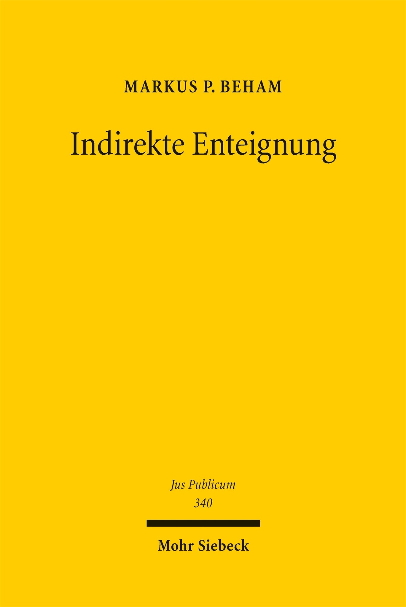 Cover image for Indirekte Enteignung ISBN 9783161636783